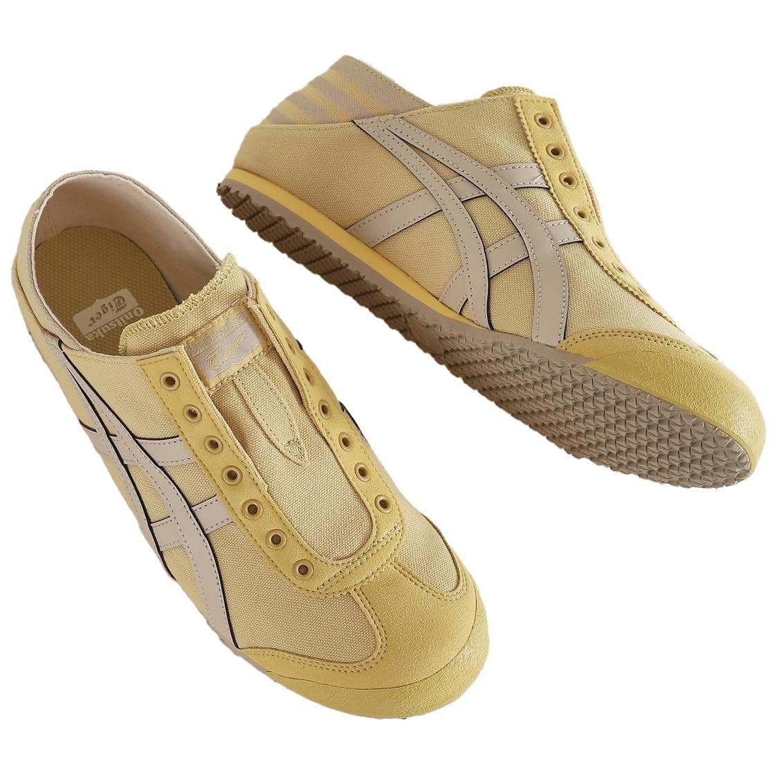 Кроссовки Onitsuka Tiger MEXICO 66 Противоскользящее покрытие Легкий Низкий верх Повседневная обувь Унисекс Желтый - изображение 4