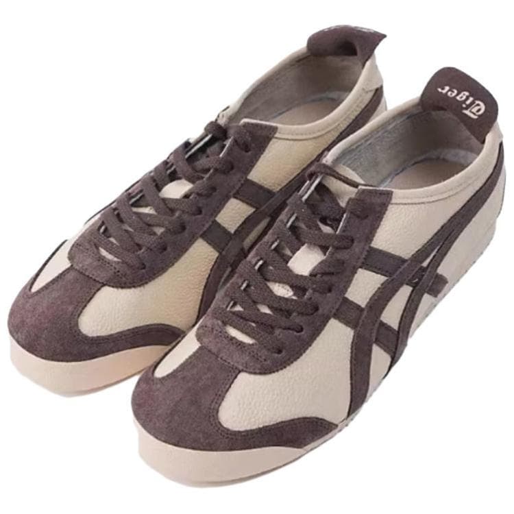 Кроссовки Onitsuka Tiger MEXICO 66 Противоскользящая Устойчивая к истиранию Низкий Топ Повседневная Обувь Унисекс Коричневый - изображение 2