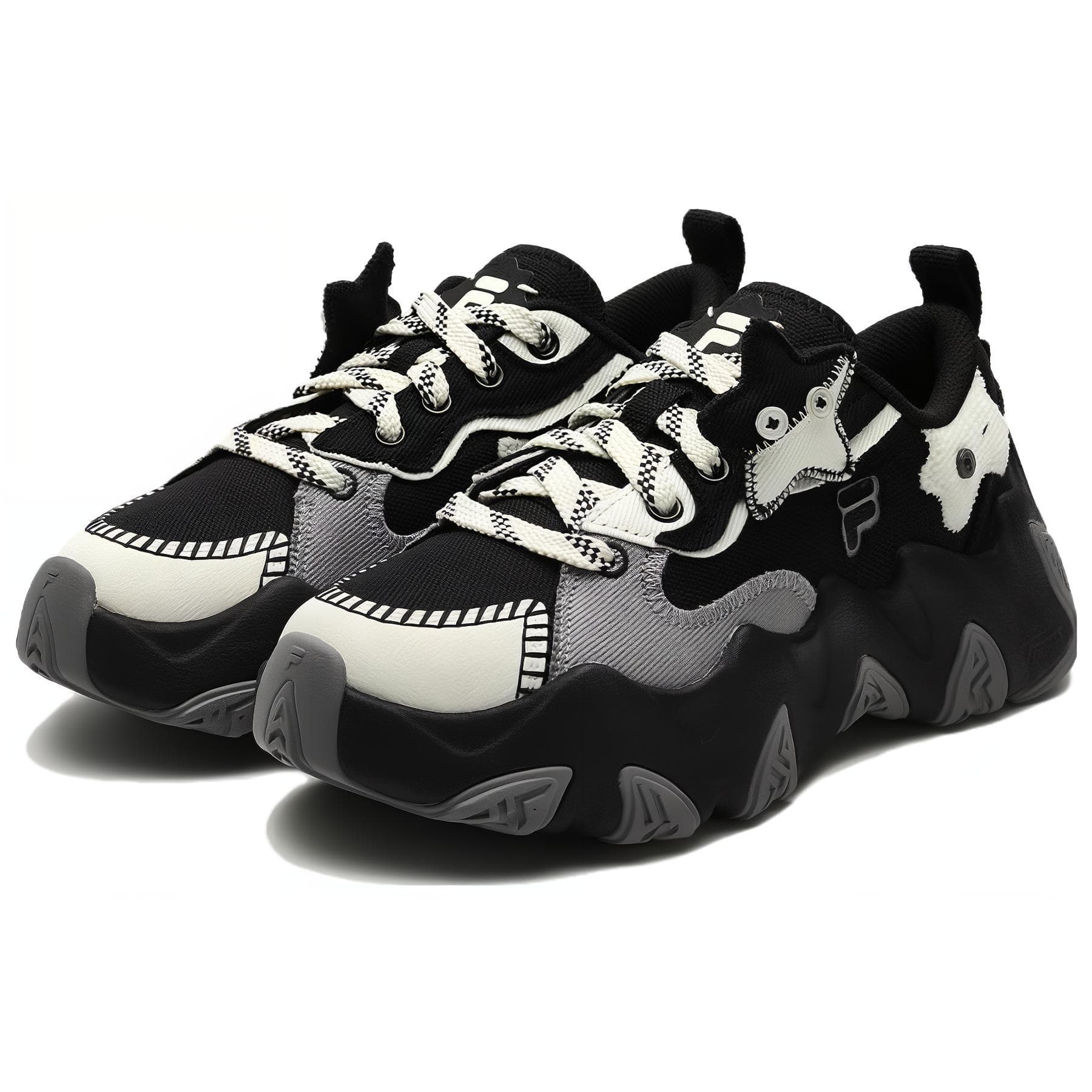 Кроссовки FILA FUSION STARFISH CANVAS Текстиль Синтетическая кожа Универсальная Низкий Верх Повседневная обувь Женская Черная - изображение 2
