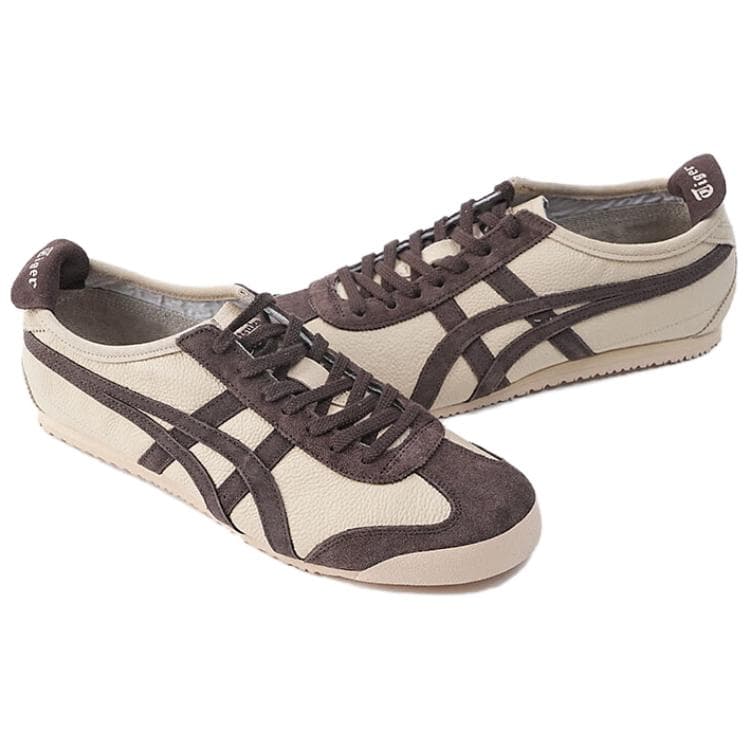 Кроссовки Onitsuka Tiger MEXICO 66 Противоскользящая Устойчивая к истиранию Низкий Топ Повседневная Обувь Унисекс Коричневый - изображение 3