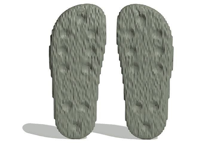 Сандалии adidas originals Adilette 22 Противоскользящие Устойчивые к истиранию Шлепанцы Женские Серый Зеленый - изображение 6