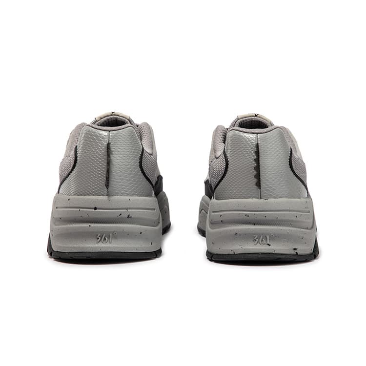 Кроссовки 361° Dinosaur Shoes противоскользящие устойчивые к истиранию низкий верх повседневная обувь мужская серый черный - изображение 4