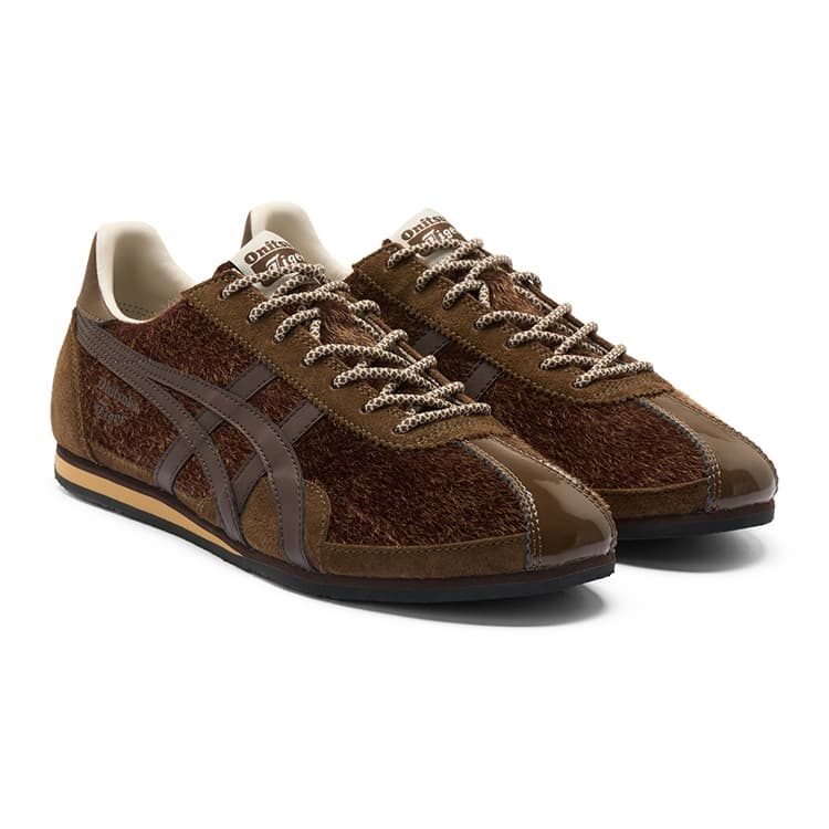 Кроссовки Onitsuka Tiger Runspark Классический Винтаж Низкий Топ Повседневная Обувь Унисекс Коричневый - изображение 3