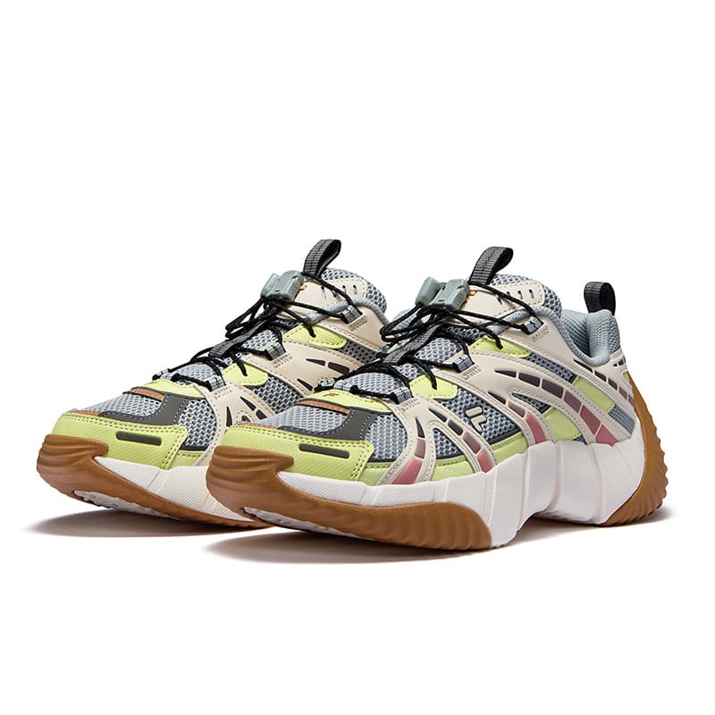 Кроссовки FILA FUSION BONE II Vertebra Shoes 2 Low Топ Повседневная обувь Женские Горчичный зеленый - изображение 2