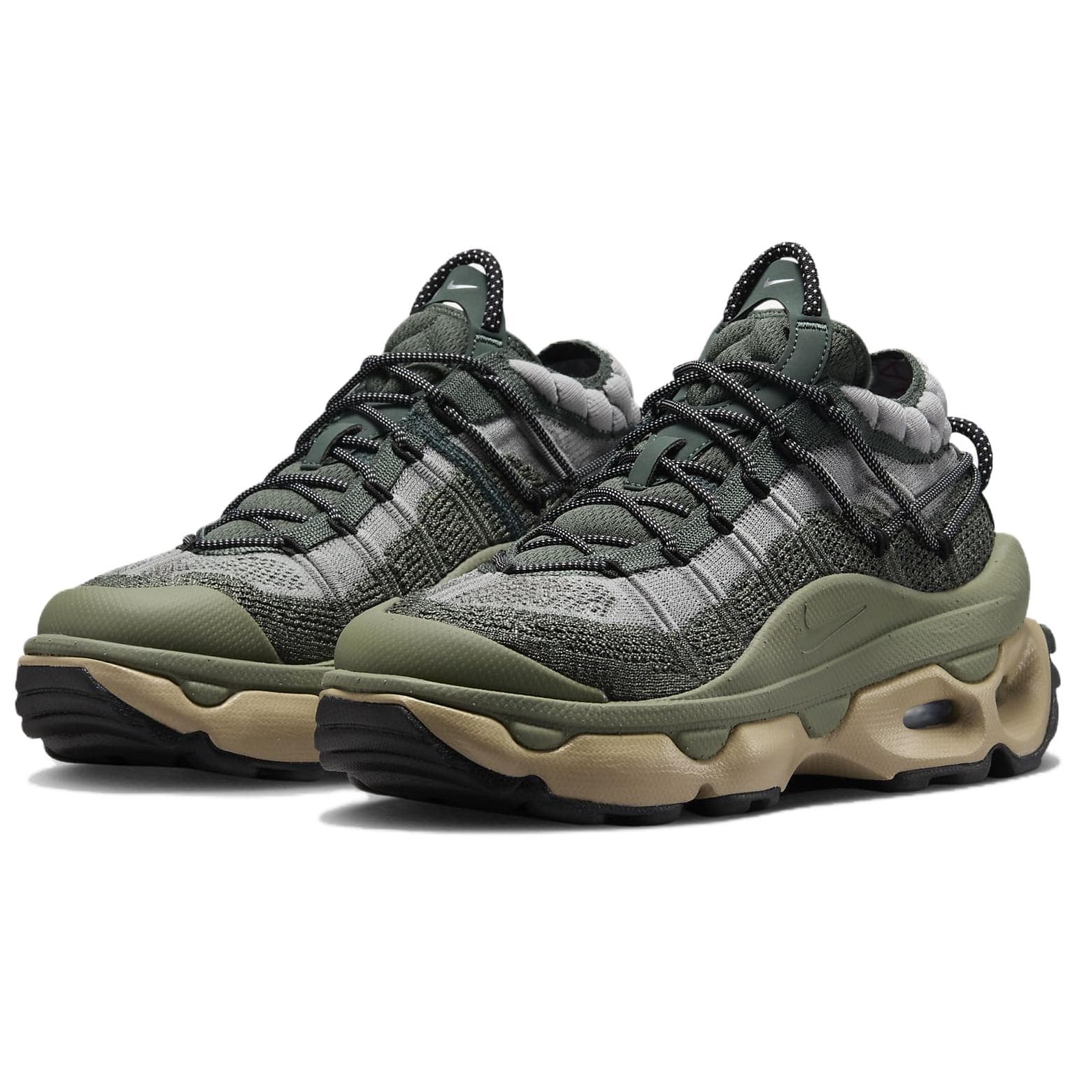 Кроссовки Nike Air Max flyknit VENTURE Устойчивая к истиранию Низкая Повседневная Обувь Женская Зеленая - изображение 3