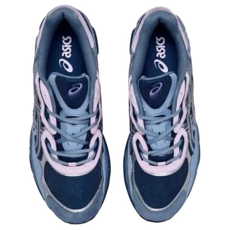 Кроссовки Asics Гель NYC Устойчивый к истиранию Низкий верх Повседневная обувь Унисекс Синий Розовый Серебряный - изображение 4