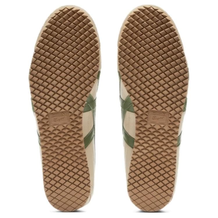 Кроссовки Onitsuka Tiger MEXICO 66 SD Низкий Топ Повседневная Обувь Унисекс Бежевый Зеленый - изображение 7