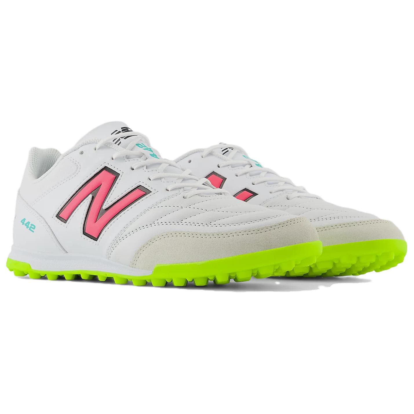 Кроссовки для футбола New Balance 442 V2 Team tf Шипы Искусственный Шипы Устойчивые к Износу Футбольные бутсы Мужские Белые - изображение 2