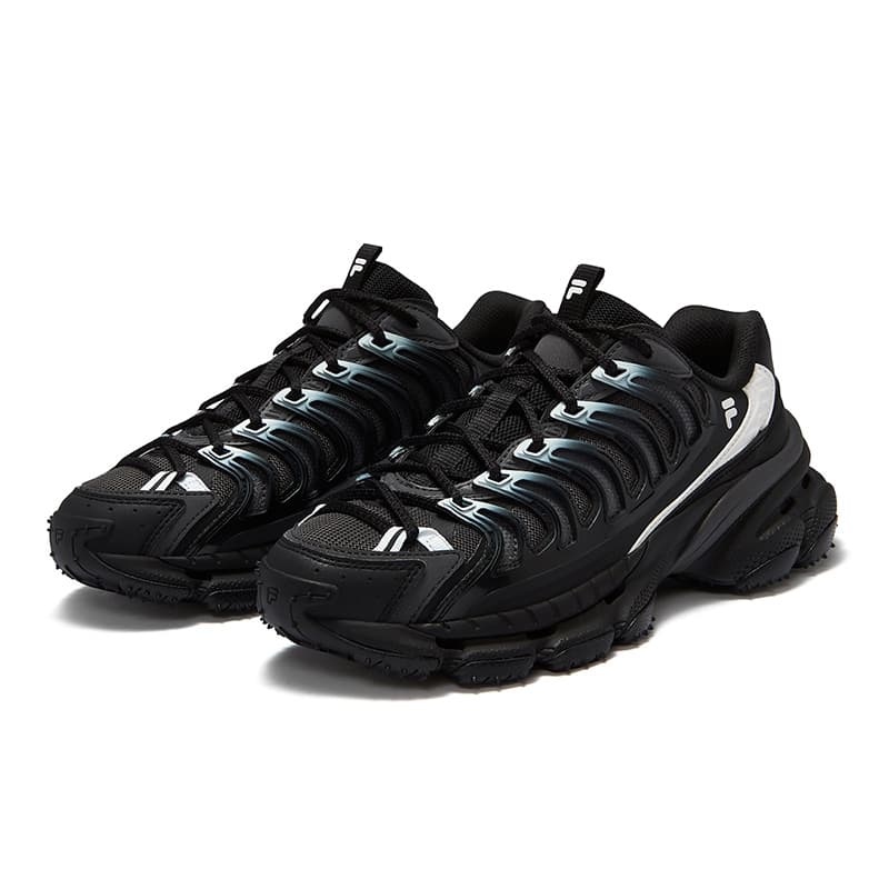 Кроссовки FILA FUSION BRACKET Starship Shoes Текстиль Синтетическая кожа Низкий верх Повседневная обувь Женская Черный Серый - изображение 3