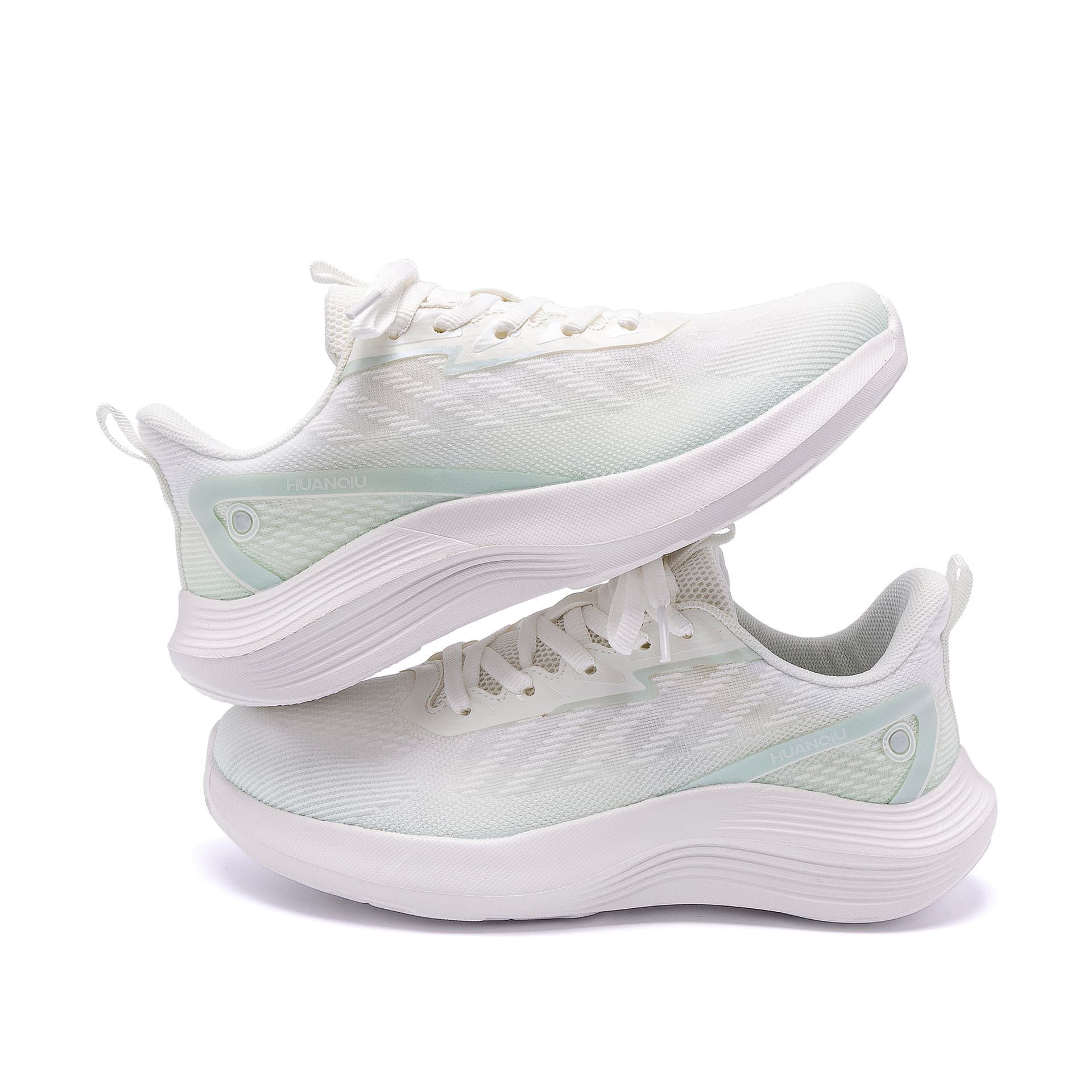 Кроссовки HUANQIU Low Топ Повседневная обувь Women's White Зелёный - изображение 3