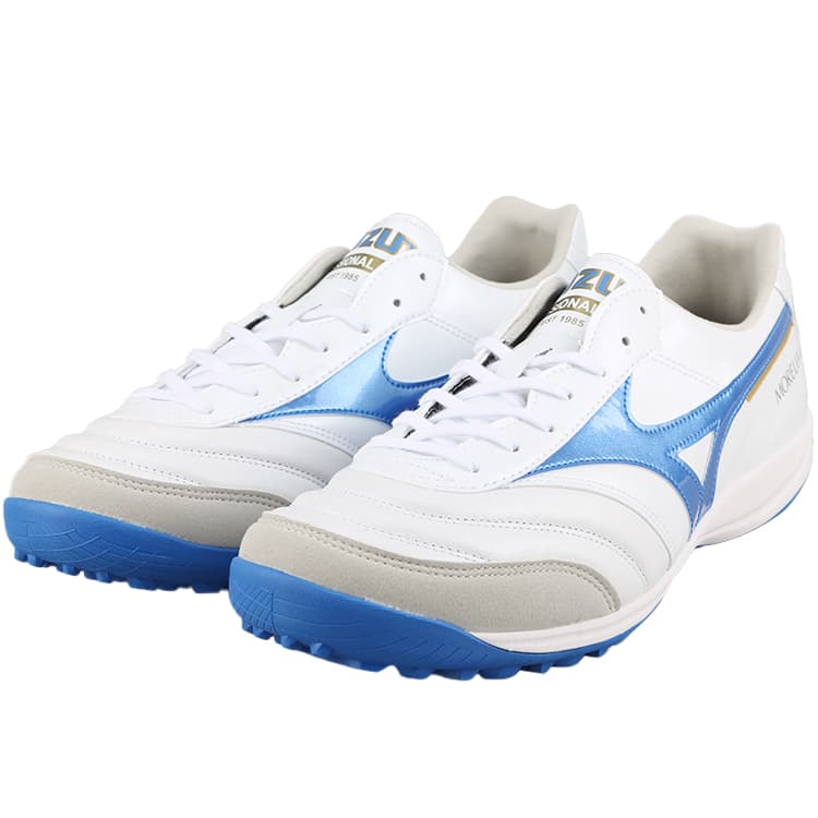 Кроссовки для футбола Mizuno Амортизирующие футбольные бутсы мужские белый и синий - изображение 3