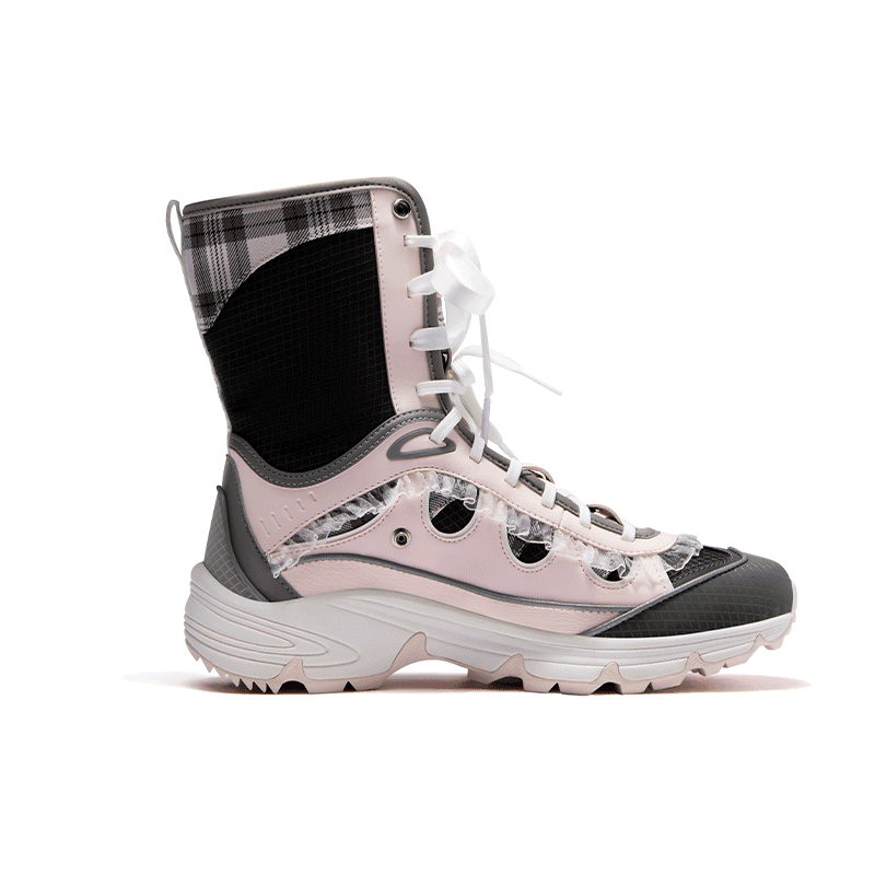 Кроссовки FILA FUSION COMO X KDC001 Высокие повседневные кроссовки для женщин цвет устричный черный весенний цветок порошок - изображение 2