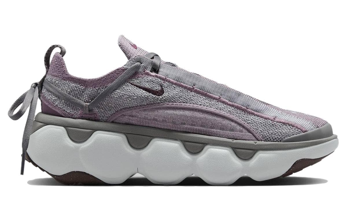 Кроссовки Nike FLYKNIT BLOOM Амортизация Износостойкий Низкий Топ Повседневная Обувь Женская Серый Розовый - изображение 2