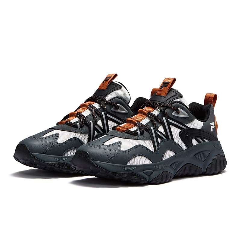 Кроссовки FILA FUSION FREEROAM Wander Shoes Низкие повседневные мужские кроссовки черно-белые - изображение 2