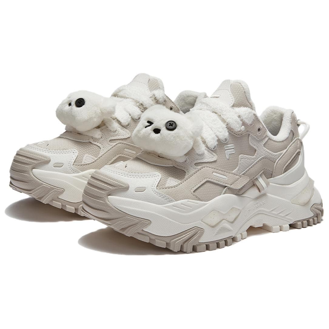 Кроссовки FILA FUSION BIANCO WE Пират Медвежонок С флисовой подкладкой Удобный Устойчивый к истиранию Низкий Топ - изображение 2