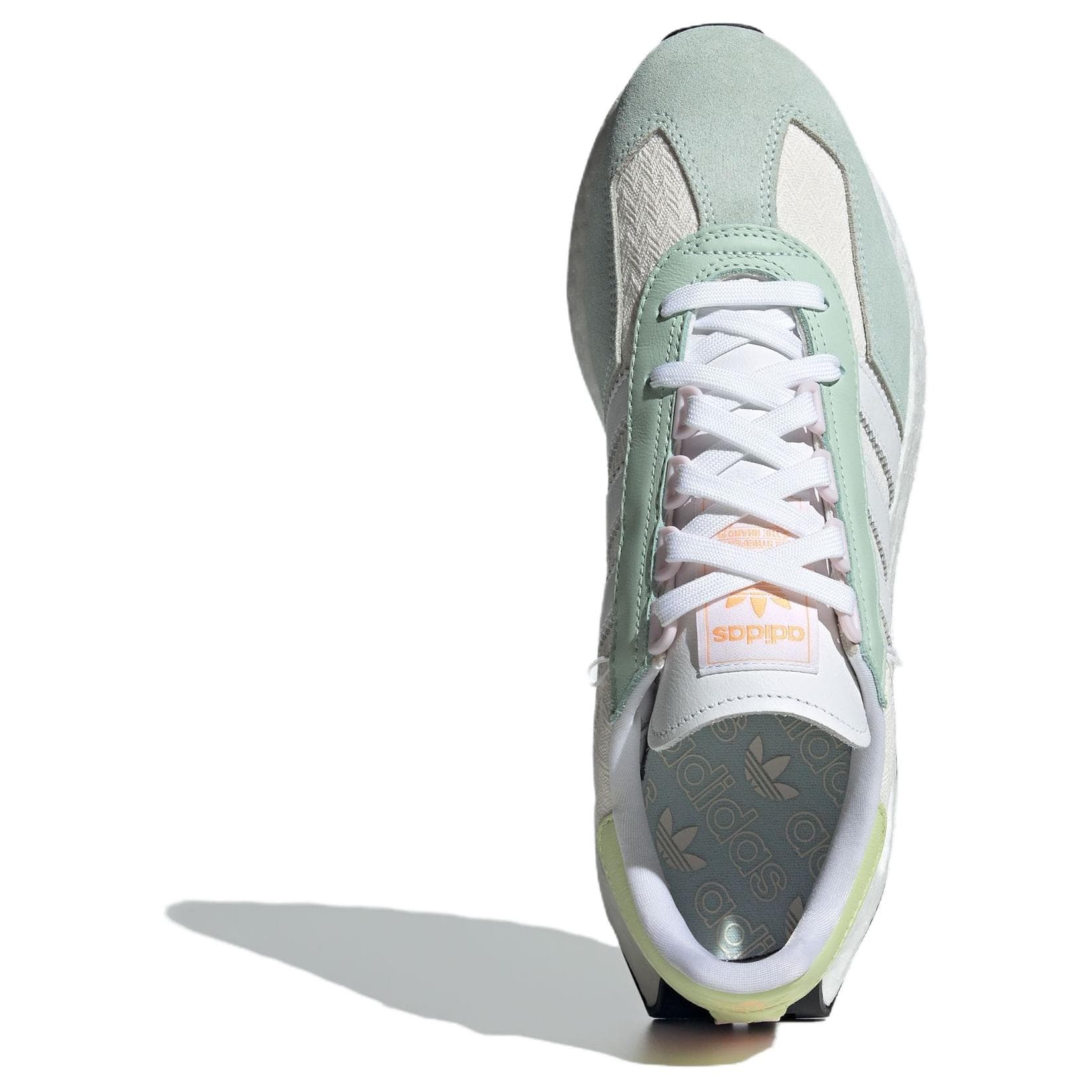 Кроссовки Adidas Originals Retropy E5 Кожа Низкий Верх Повседневная Обувь Женская Зеленый Белый Желтый - изображение 3