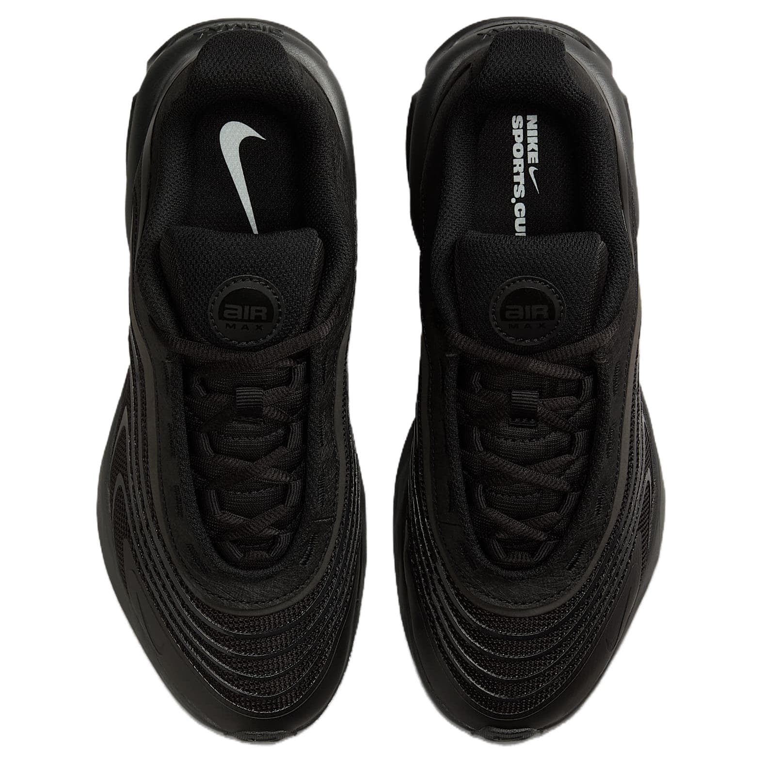 Кроссовки Nike Air Max Пламя Синтетическая кожа Устойчивая к истиранию Низкий верх Повседневная обувь Женская Черная - изображение 4