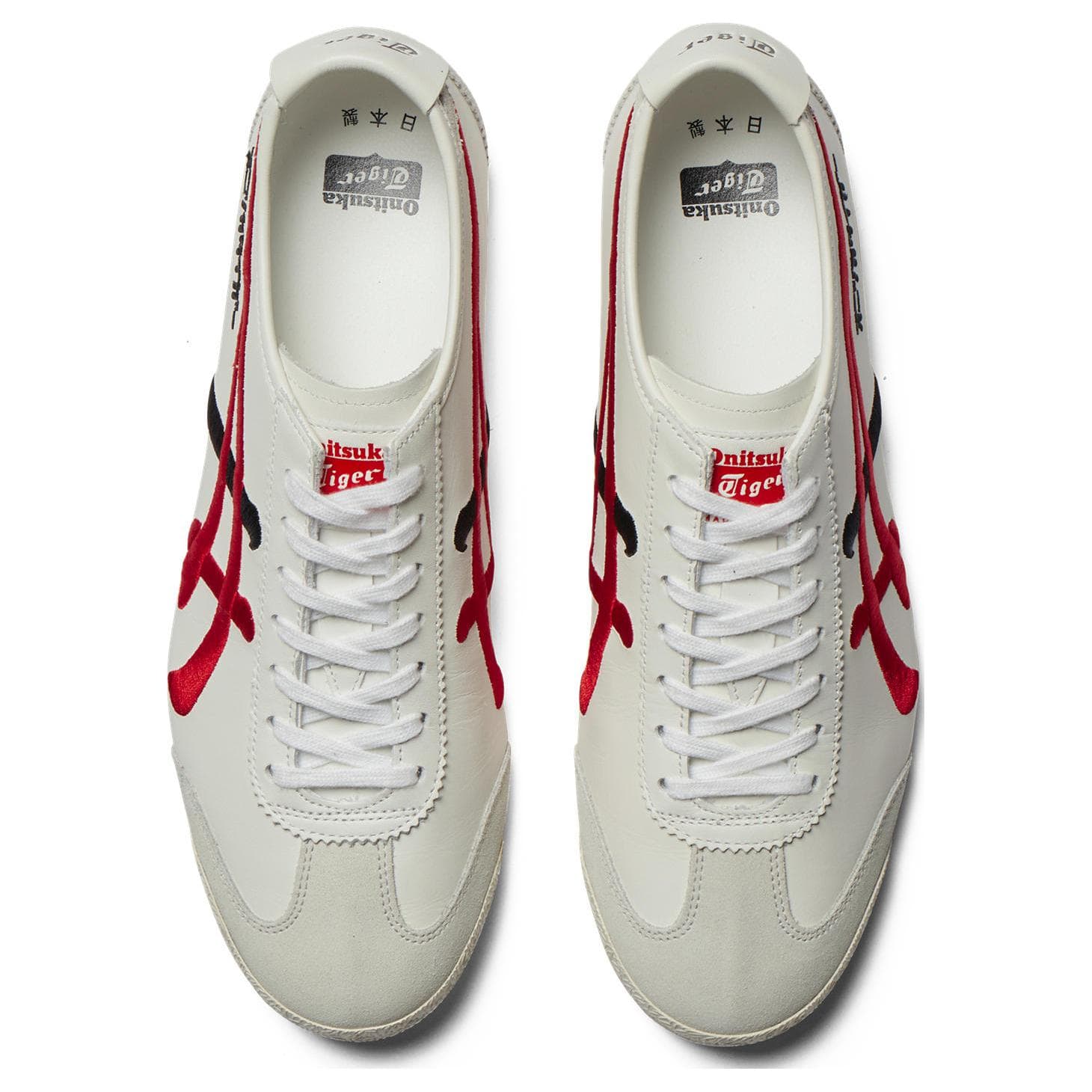 Кроссовки Onitsuka Tiger MEXICO 66 Противоскользящая Устойчивая к истиранию Низкий Топ Повседневная Обувь Унисекс Белый Красный - изображение 4