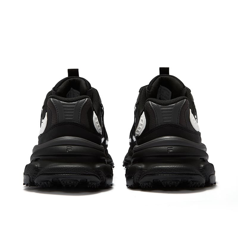 Кроссовки FILA FUSION BRACKET Starship Shoes Текстиль Синтетическая кожа Низкий верх Повседневная обувь Женская Черный Серый - изображение 4