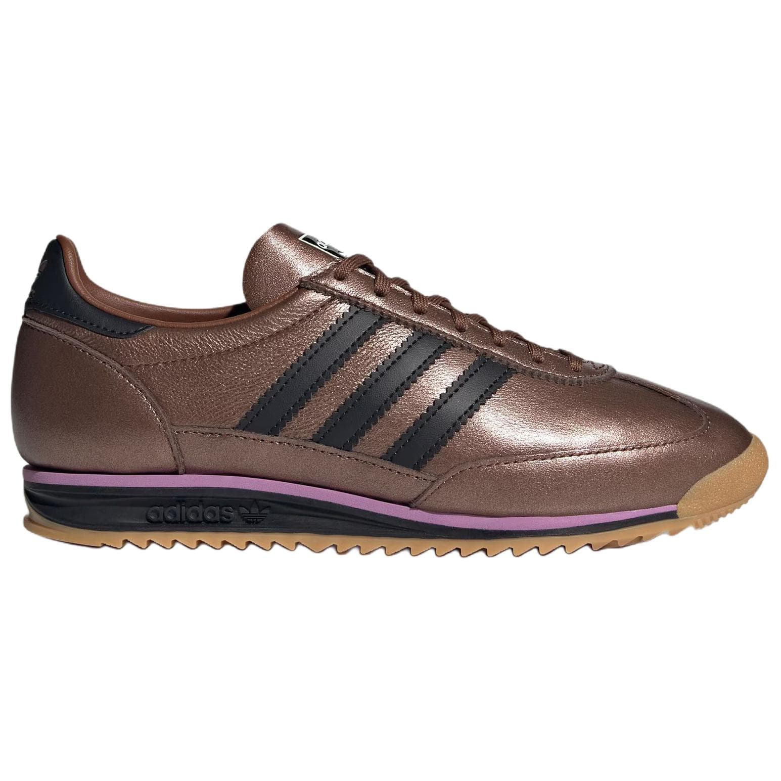 Кроссовки Adidas Originals SL 72 OG Кожа Повседневная Обувь Женская Мягкий Коричневый - изображение 2