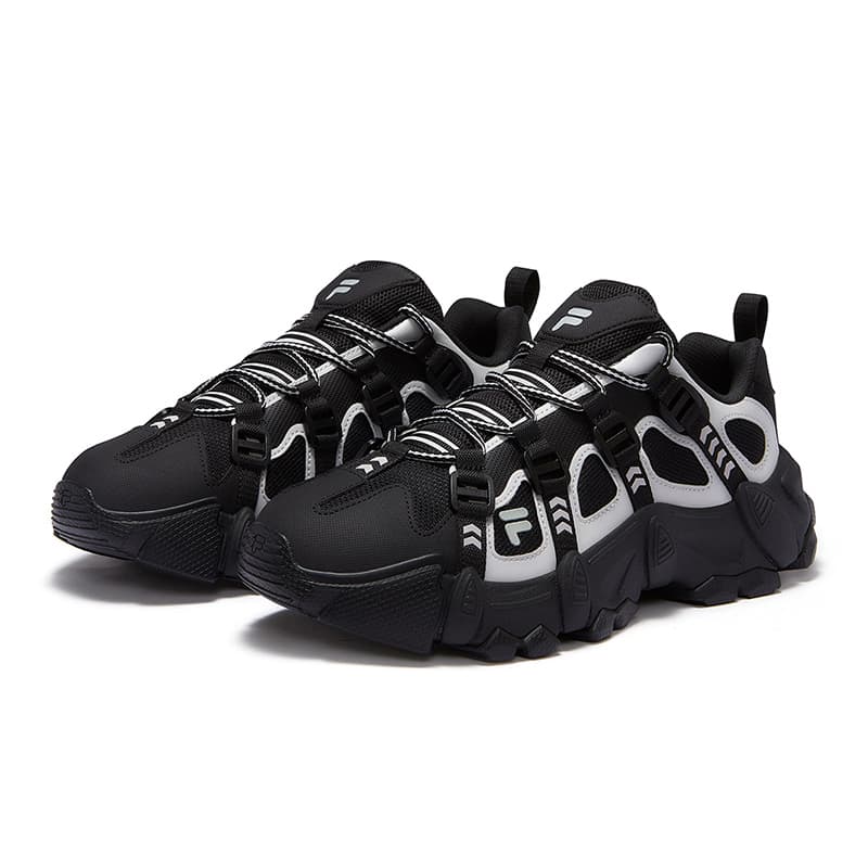Кроссовки FILA FUSION exocet ii Дышащий Low Топ Повседневная обувь Мужской Черный Лотосовый серый - изображение 2