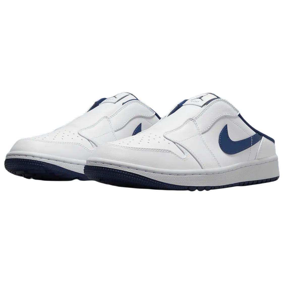 Кроссовки Jordan Air Jordan 1 Low Топ Обувь для гольфа Мужская Белая и Синяя - изображение 3