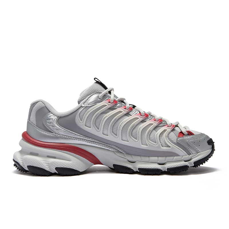 Кроссовки FILA FUSION BRACKET Starship Shoes Starship Устойчивый к истиранию Низкий Топ Повседневная обувь Мужская Серый Красный - изображение 2