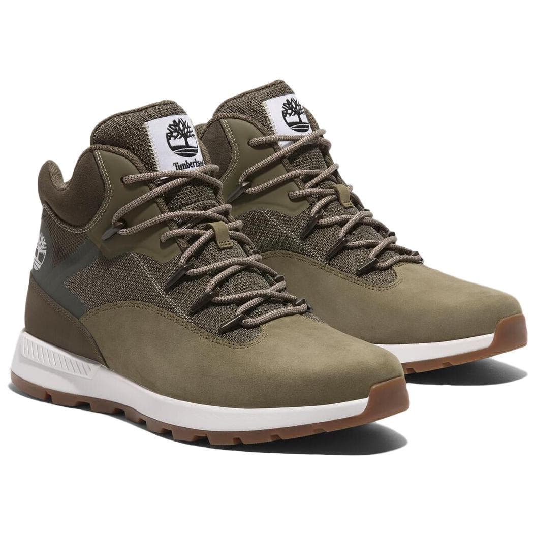 Кроссовки Timberland Противоскользящая Устойчивая к истиранию MID Топ Повседневная Обувь Мужская Оливково-Зеленая - изображение 2