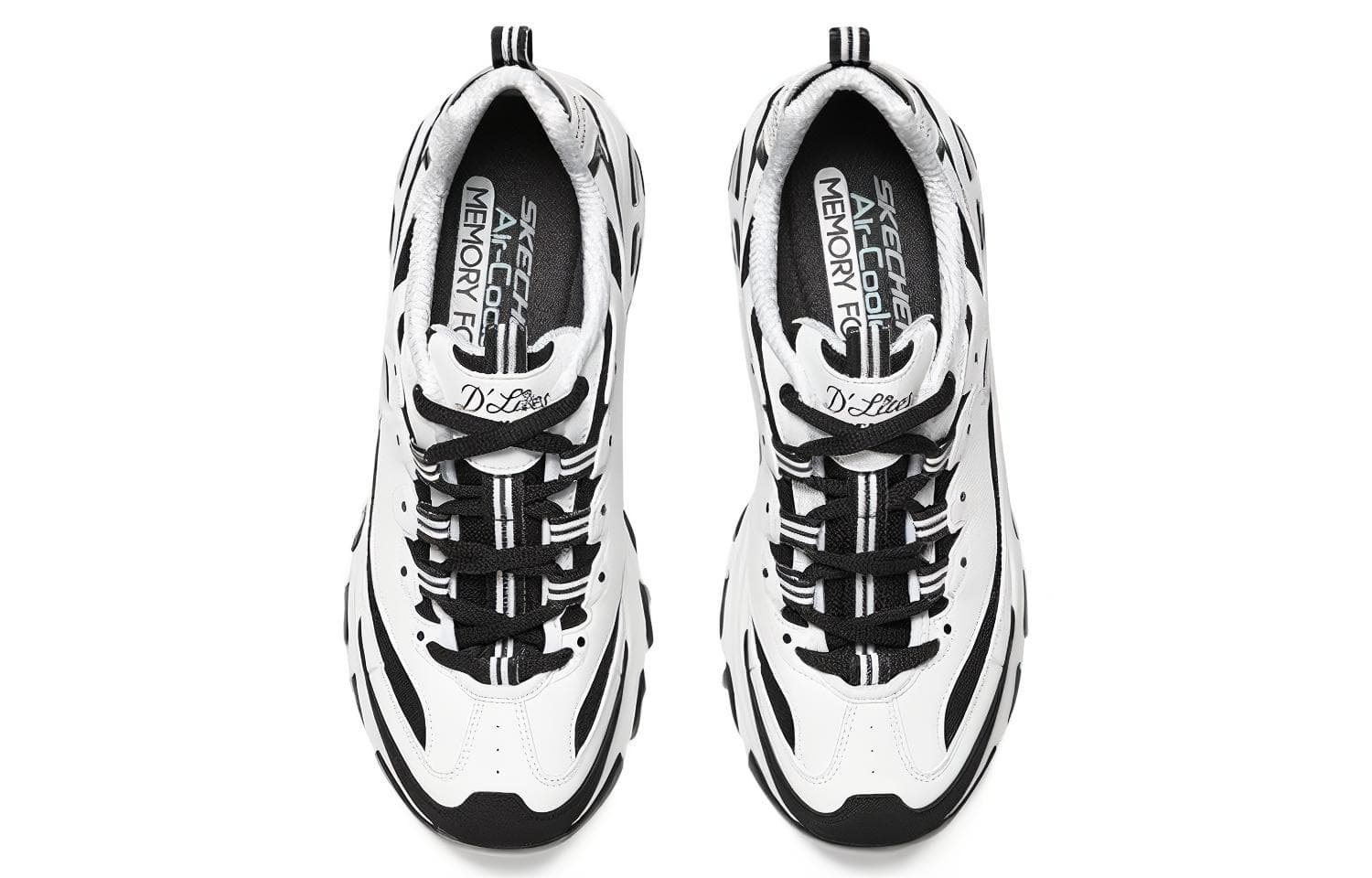 Кроссовки Skechers D'LITES Panda White Black - изображение 3