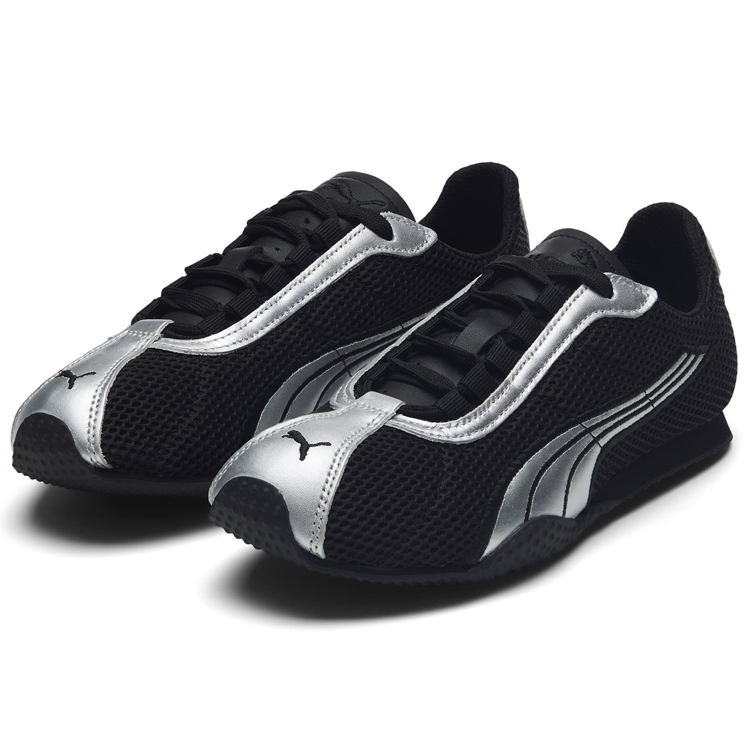 Кроссовки PUMA H Уличный Дышащий Низкий Топ Повседневная Обувь Унисекс Silver Glow Black - изображение 3