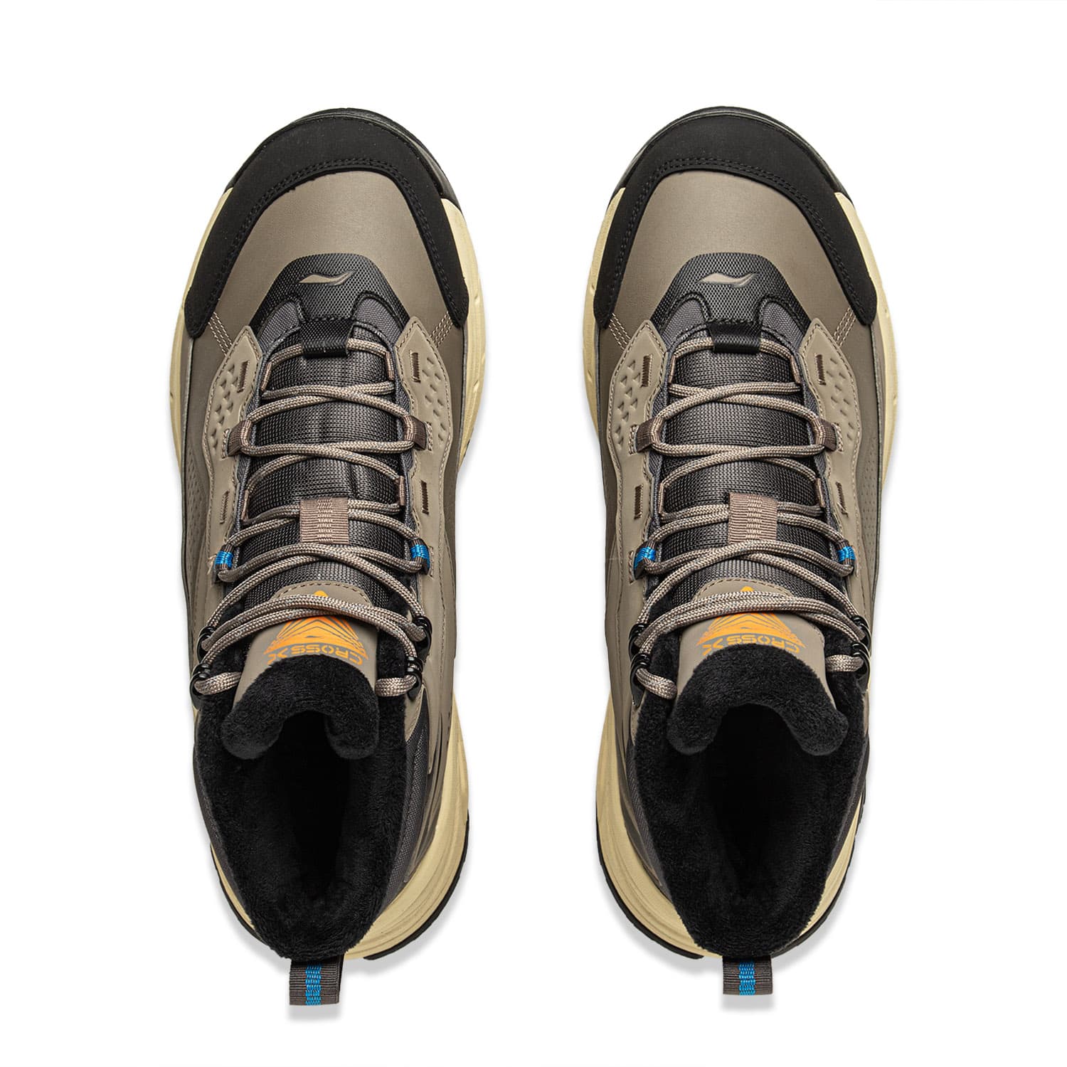 Кроссовки Li-Ning Xingtu 2 Утепленные горные ботинки с светоотражающими элементами, мягкие, утепленные, с высокой подошвой, удобные, амортизирующие, противоскользящие, износостойкие, унисекс, бежевый умбра - изображение 4