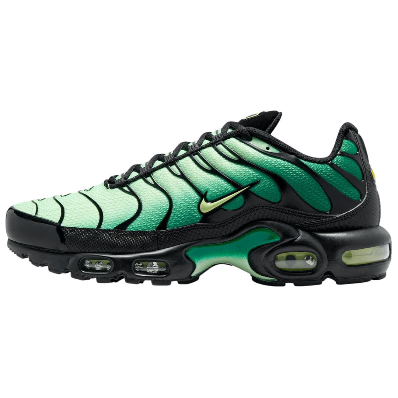Кроссовки Nike Air max Плюс Дышащий Low Топ Повседневная обувь Унисекс Зелёно-чёрный - изображение 1