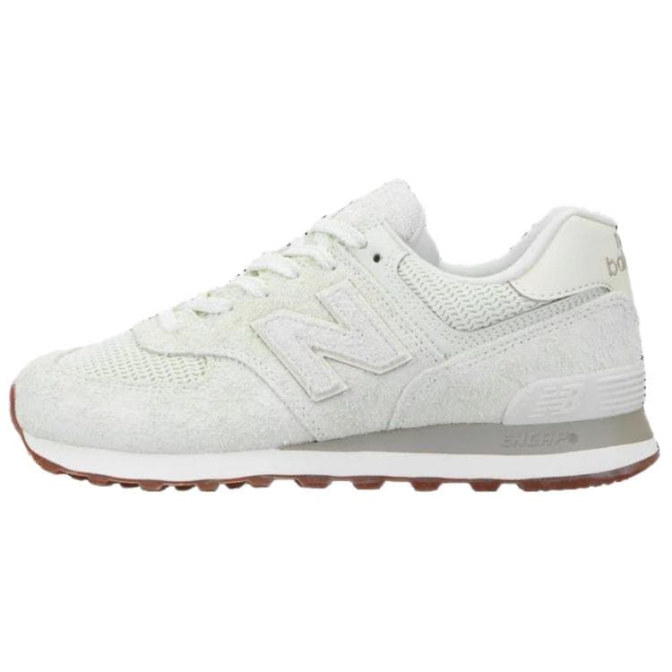 Кроссовки New Balance NB 574 Кожа Устойчивая к истиранию Низкий верх Повседневная обувь Женская Бежевая - изображение 1
