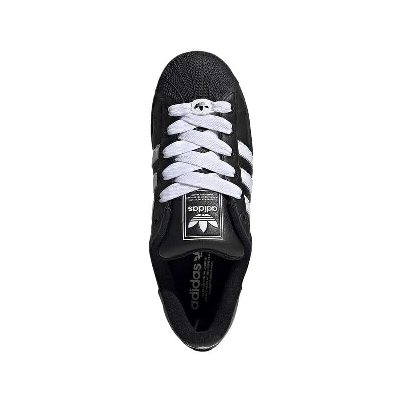 Кроссовки Adidas Originals Superstar 2 Кожа Низкий Верх Повседневная Обувь Унисекс Черный Белый - изображение 3