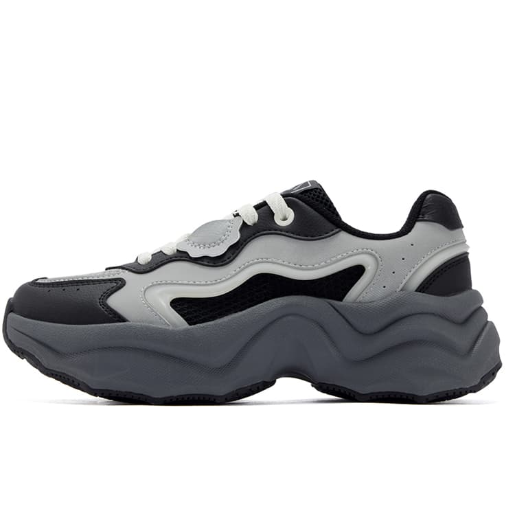 Кроссовки 361° Dumpling Shoes противоскользящие устойчивые к истиранию низкий верх повседневная обувь женский обсидиановый черный - изображение 1