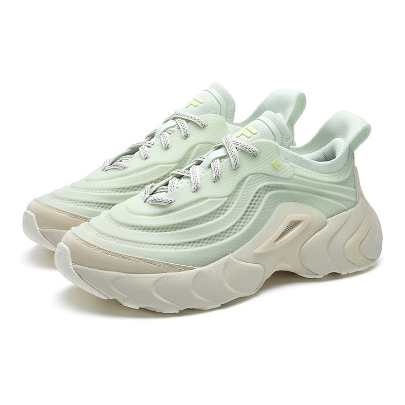 Кроссовки FILA FUSION Ray 4 Модный тренд Low Топ Повседневная обувь Women's White Зелёный - изображение 4