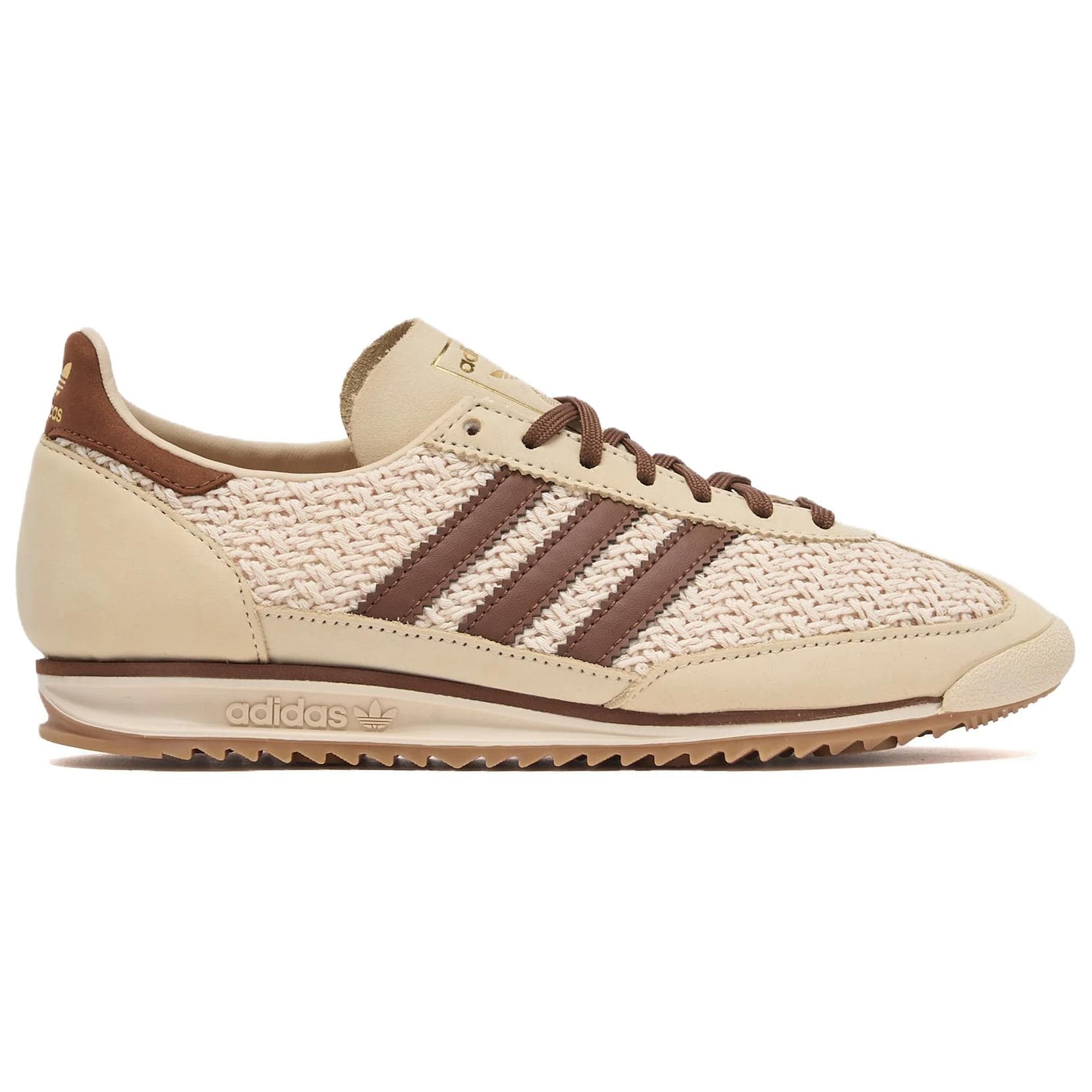 Кроссовки Adidas Originals SL 72 OG Устойчивая к истиранию Низкая Повседневная Обувь Женская Бежевая - изображение 2