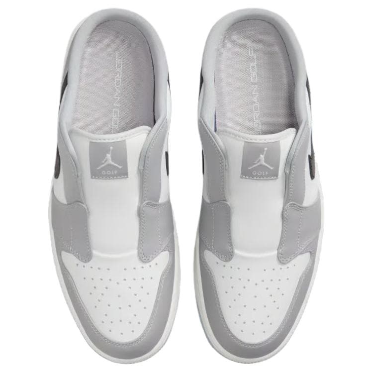 Кроссовки Jordan Air Jordan 1 Кожа Низкий Топ Повседневная Обувь Мужская Серый Черный - изображение 4