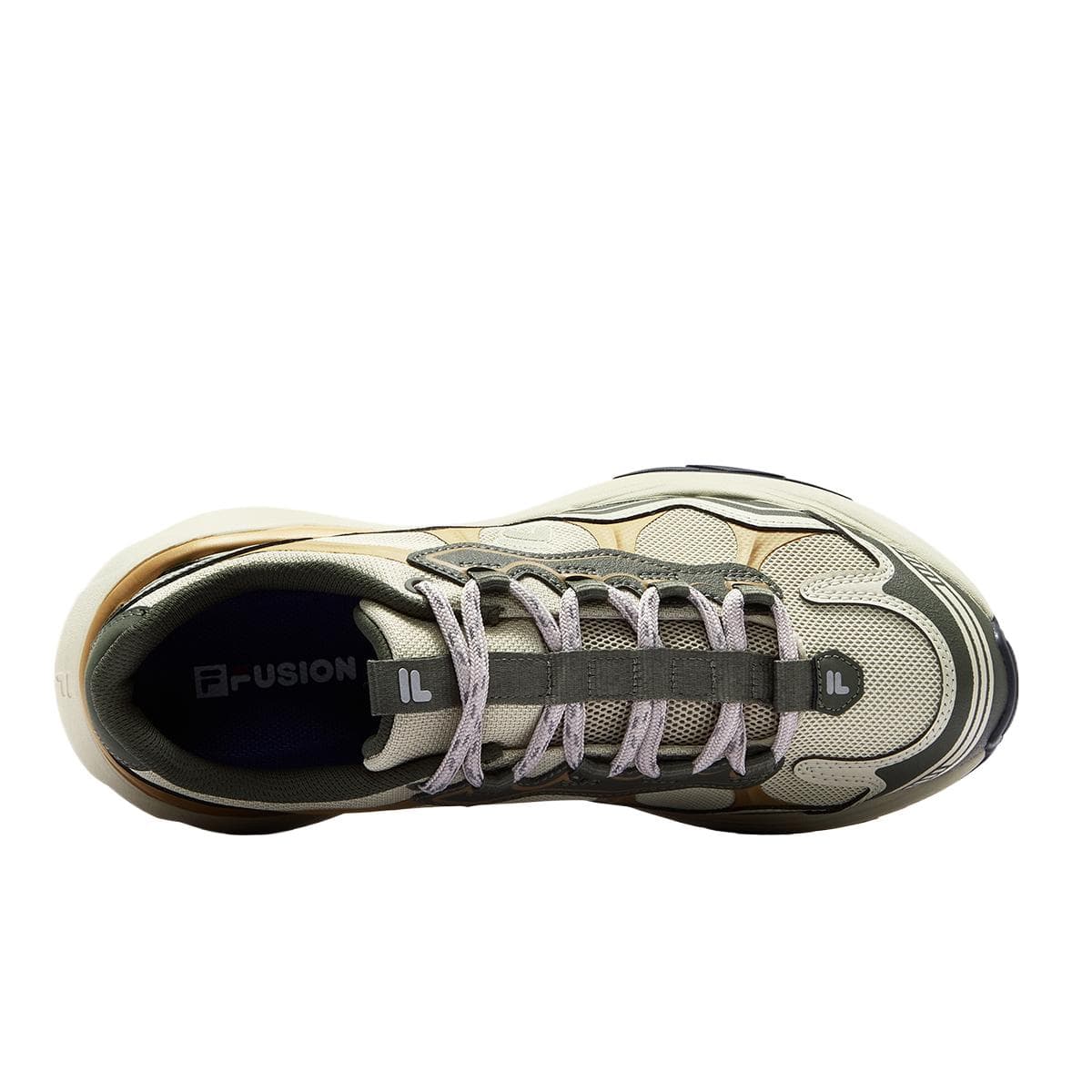 Кроссовки FILA FUSION GRAVEL Stratum Shoes Ткань Низкий Верх Повседневная Обувь Мужская Зеленый Коричневый - изображение 4