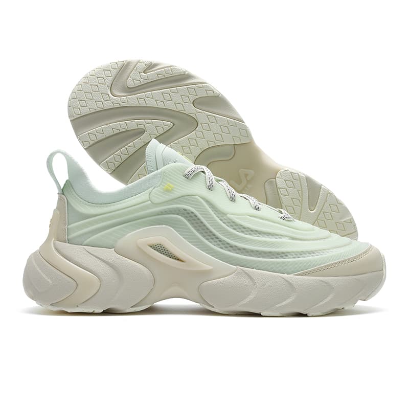 Кроссовки FILA FUSION Ray 4 Модный тренд Low Топ Повседневная обувь Women's White Зелёный - изображение 3