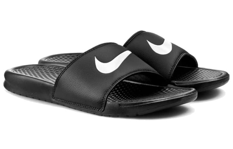 Сандалии Nike Benassi Swoosh Black White - изображение 3