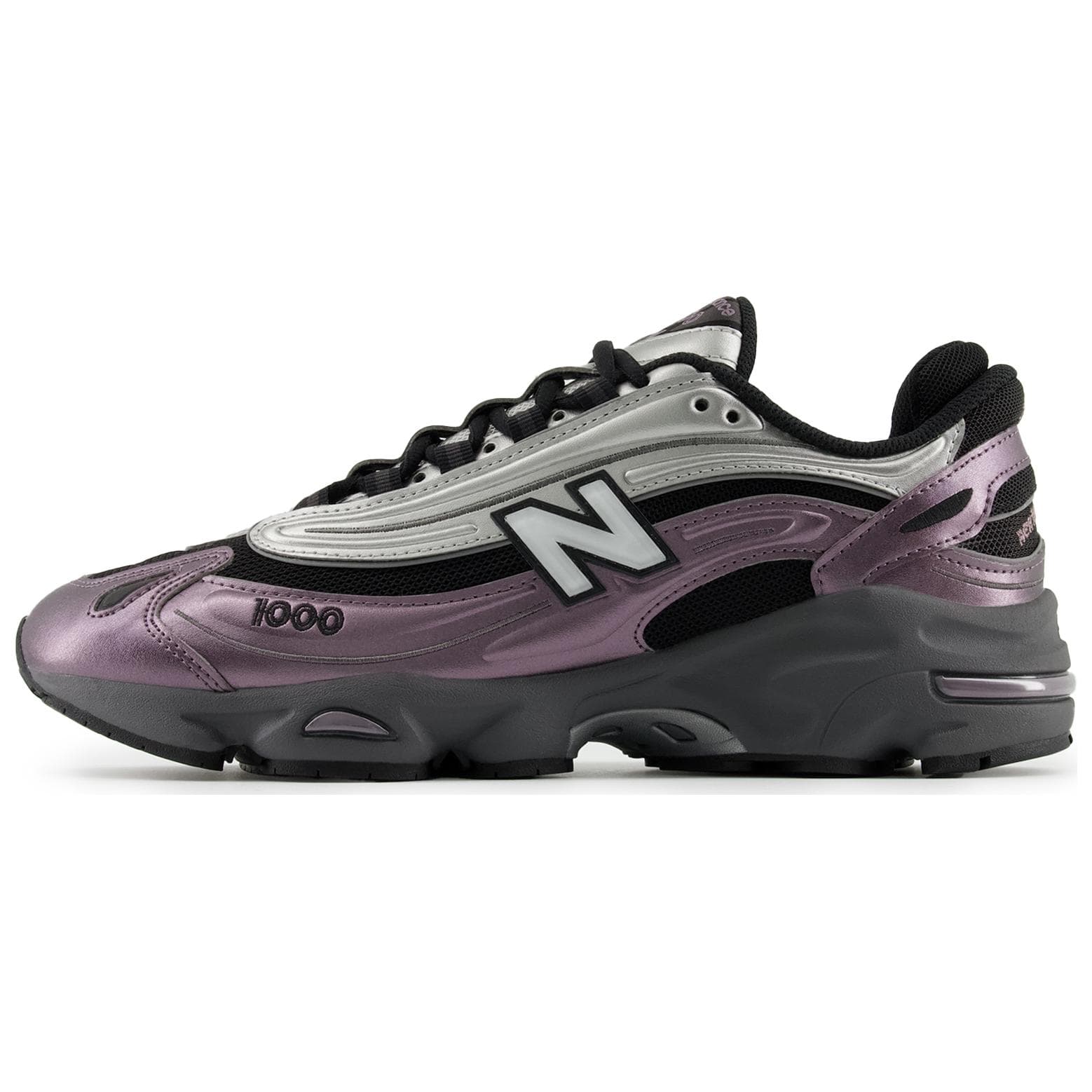 Кроссовки New Balance 1000 Износостойкий и Легкий Низкий Топ Повседневная Обувь Унисекс Черный Фиолетовый - изображение 1