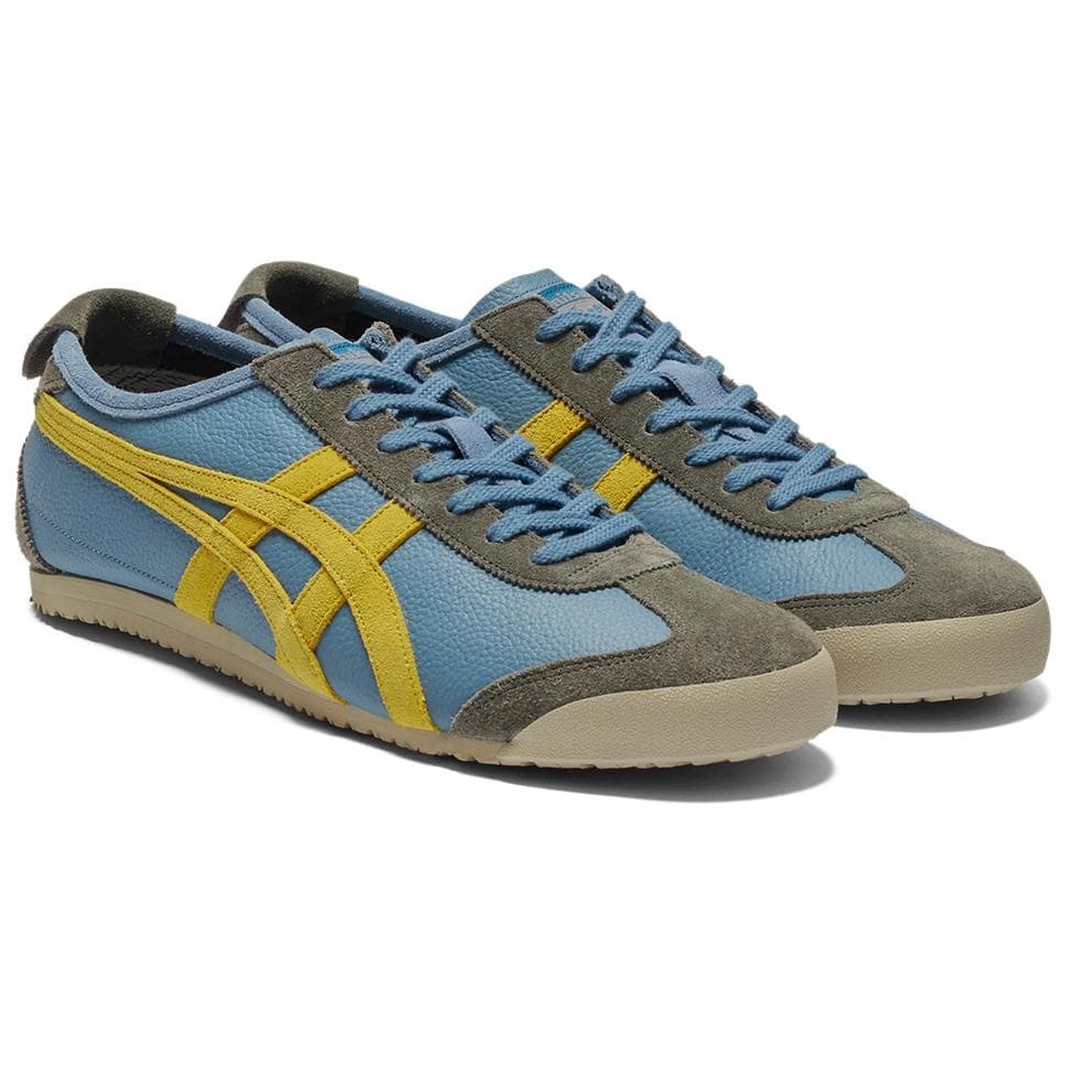 Кроссовки Onitsuka Tiger MEXICO 66 Нескользящая Легкая Низкая Повседневная Обувь Унисекс Синяя - изображение 3