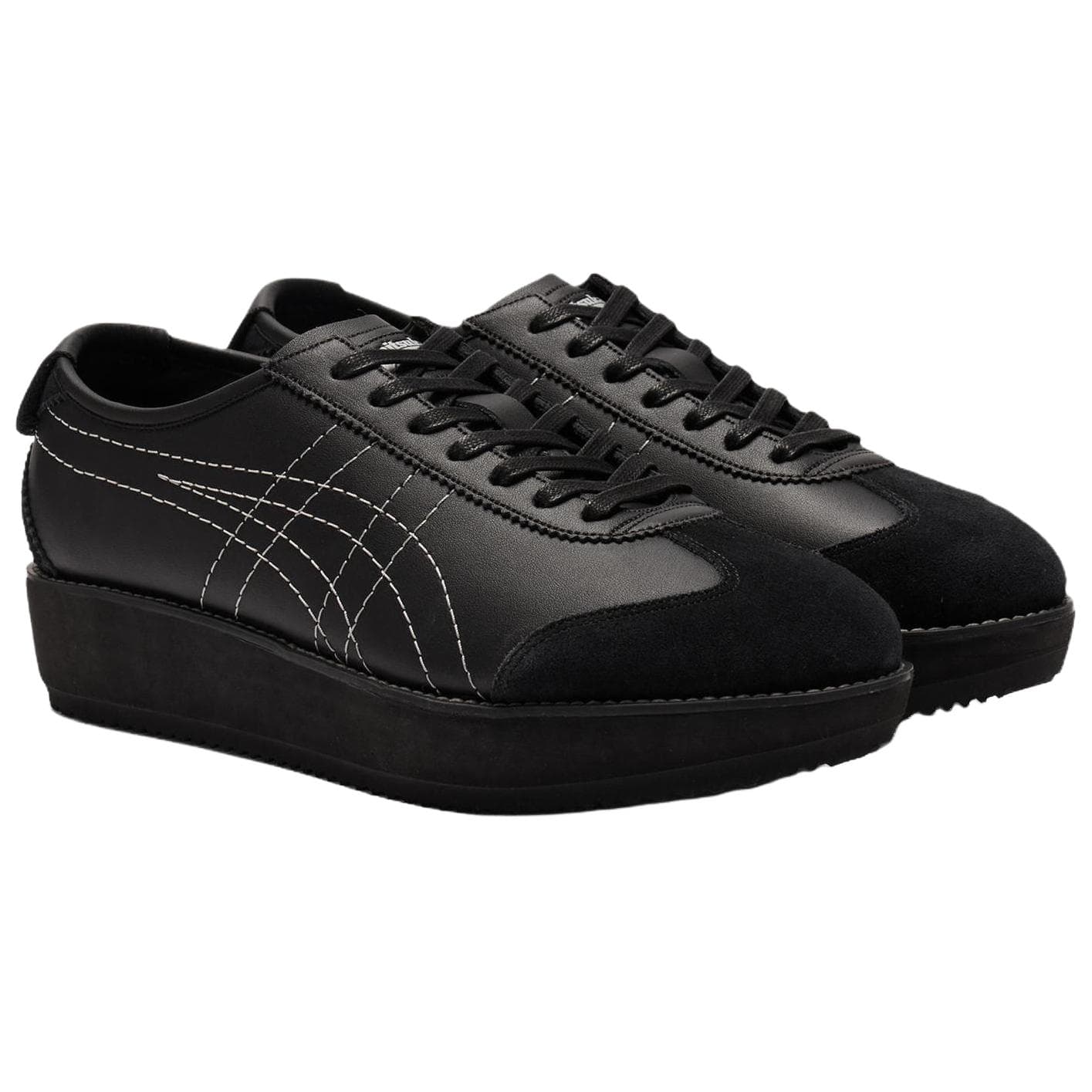 Кроссовки Onitsuka Tiger MEXICO 66 Противоскользящая Устойчивая к истиранию Низкий Топ Повседневная Обувь Унисекс Черная - изображение 2