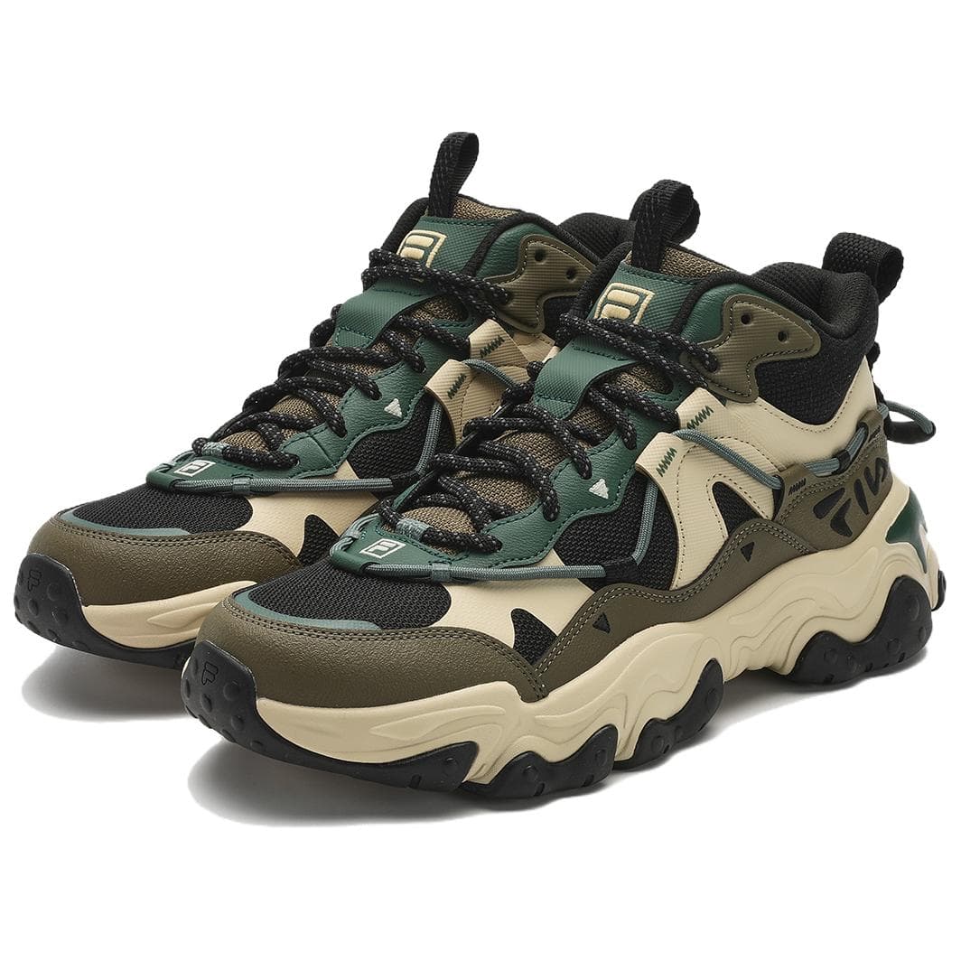 Кроссовки FILA MID Топ Повседневная обувь Мужская Черная Зеленая - изображение 2