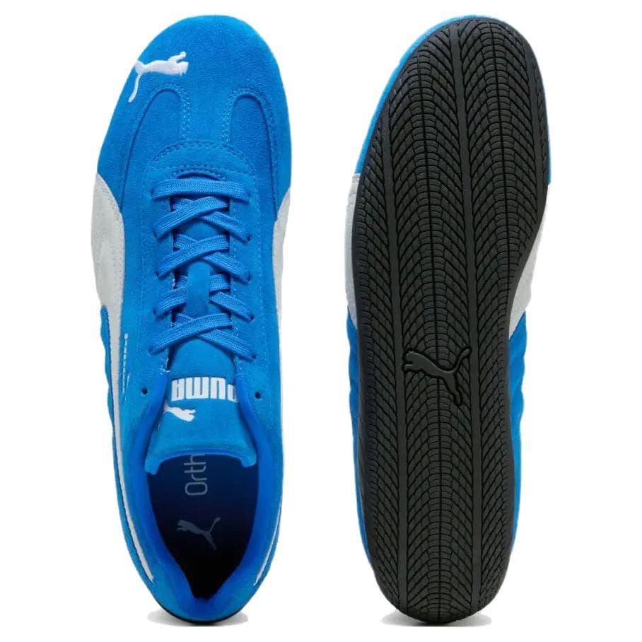 Кроссовки PUMA Speedcat Team Royal Белый Кожа Низкий Верх Повседневная Обувь Унисекс Синий - изображение 4