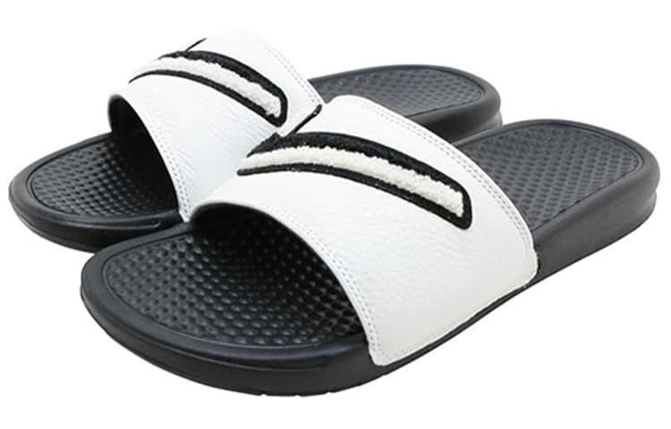 Сандалии Nike Just Do It Chenille Slides Black White - изображение 2