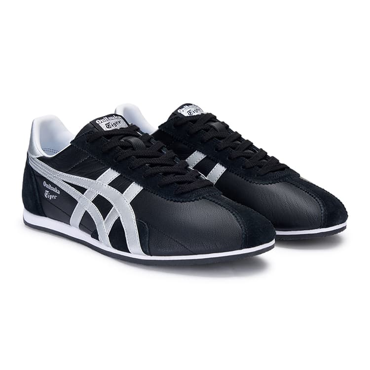 Кроссовки Onitsuka Tiger RUNSPARK Удобный Круглый Палец Дышащий Low Топ Повседневная обувь Унисекс Черно-серебро - изображение 3