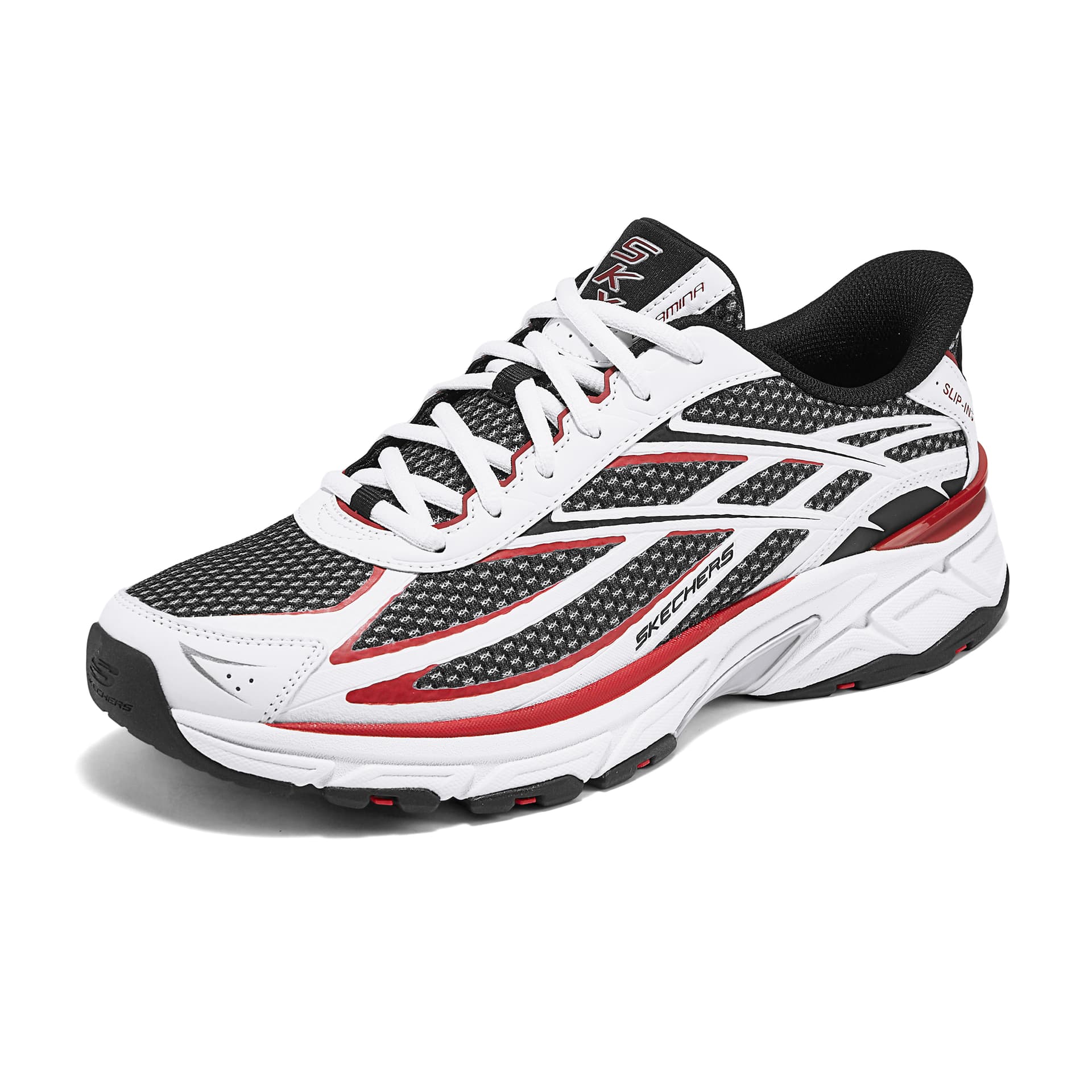 Кроссовки Skechers Серебряный Панель Легкий Low Топ Повседневная обувь Мужской Белый - изображение 3
