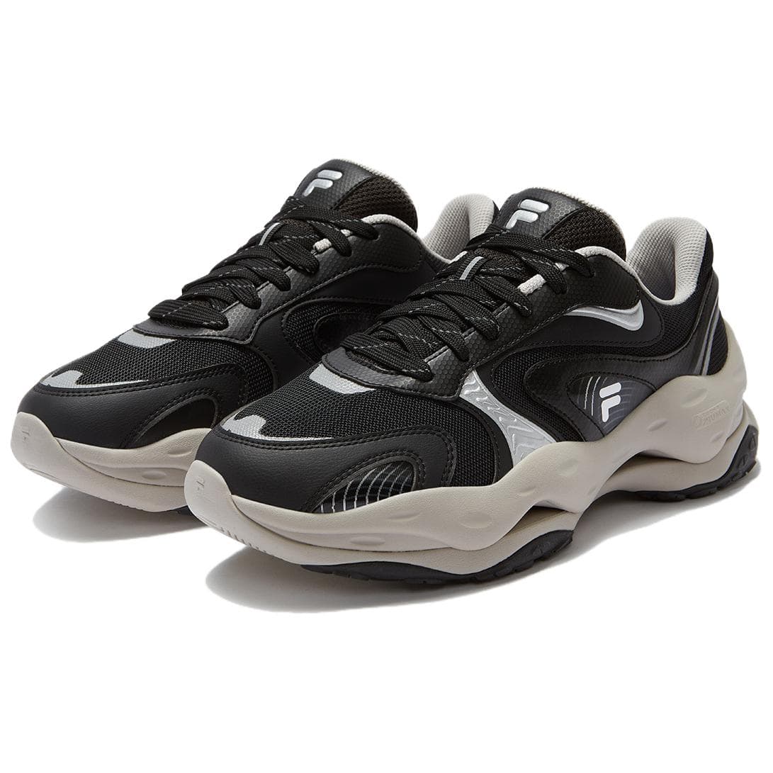 Кроссовки FILA FUSION CHEESE DX Сыры Устойчивые к истиранию Низкие Повседневные Мужские Черные Кроссовки - изображение 2